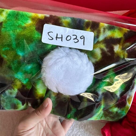 Handcrafted Tie-Dye Santa Hat - Picture 6 of 6